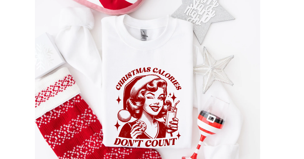 Retro glam girl christmas sweatshirt