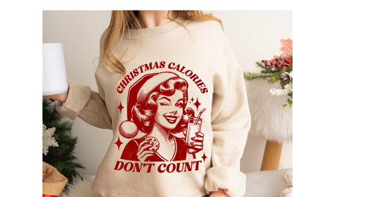 Retro glam girl christmas sweatshirt