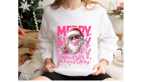 Bubble gum santa  sweatshirt